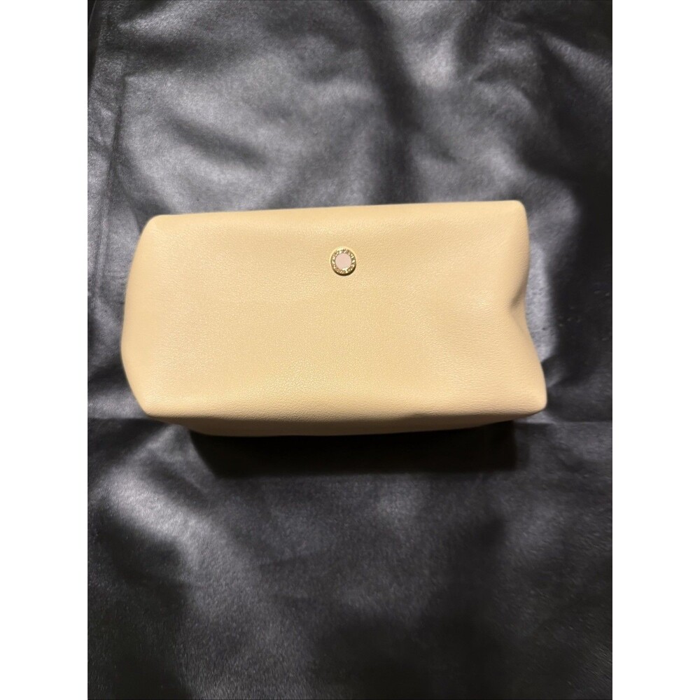 Bvlgari Parfums Cream Cosmetic Makeup Pouch Bag Pink Lining